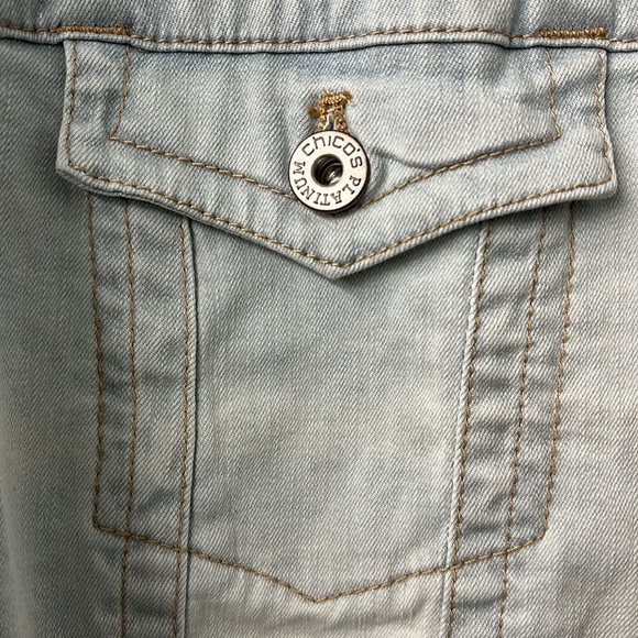 COPY - Chico’s Platinum Denim Jacket - Picture 2 of 11